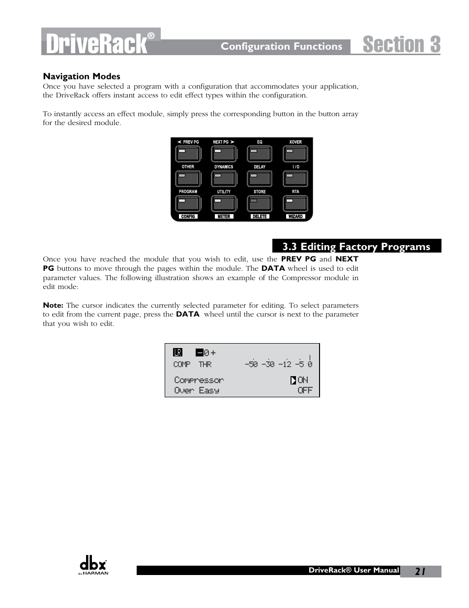 Driverack, Program 1, Name: r ock venue | Insert, Store: program 1, Store: rock venue, Replacing: u 1 program 1 | dbx DriveRack 260 User Manual | Page 29 / 84