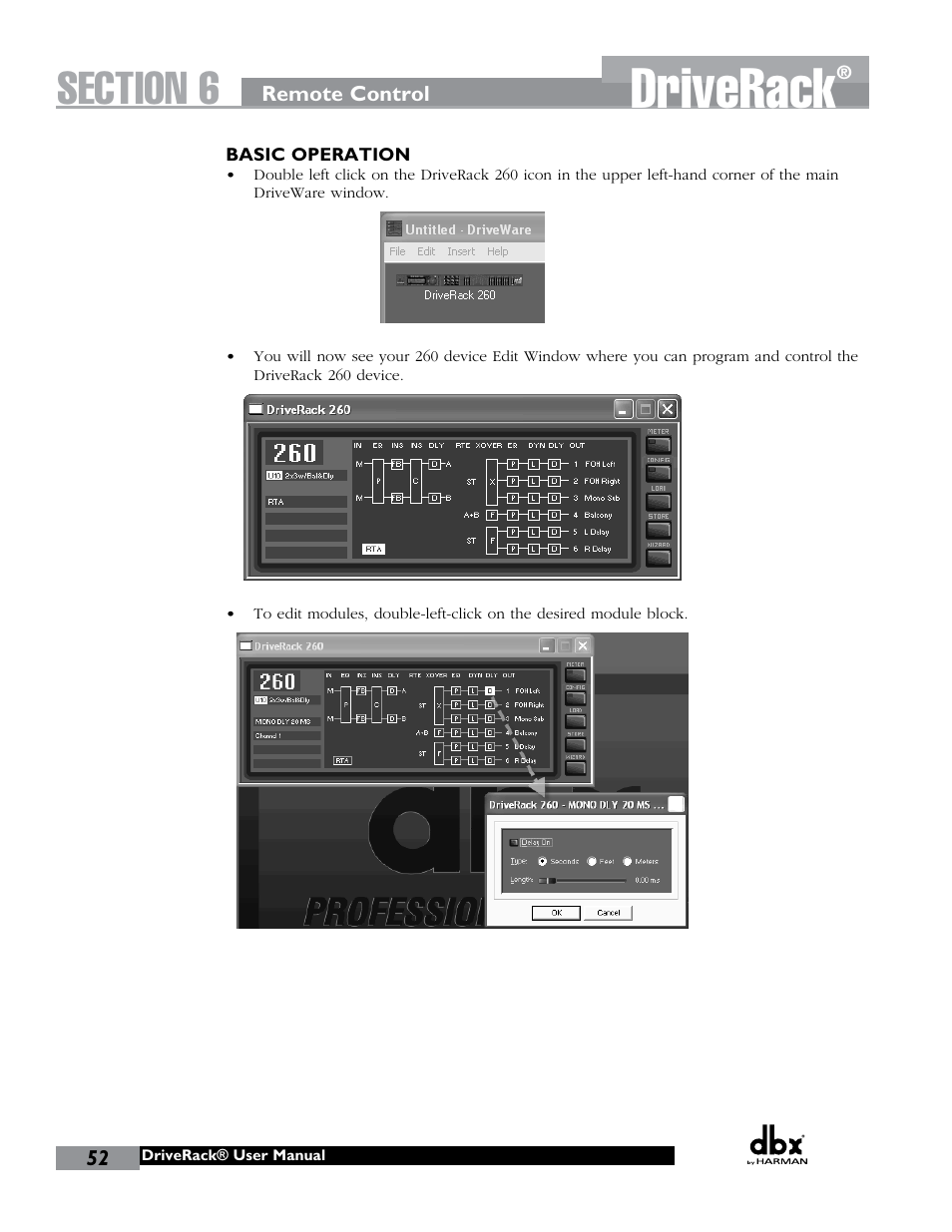 Driverack | dbx DriveRack 260 User Manual | Page 60 / 84