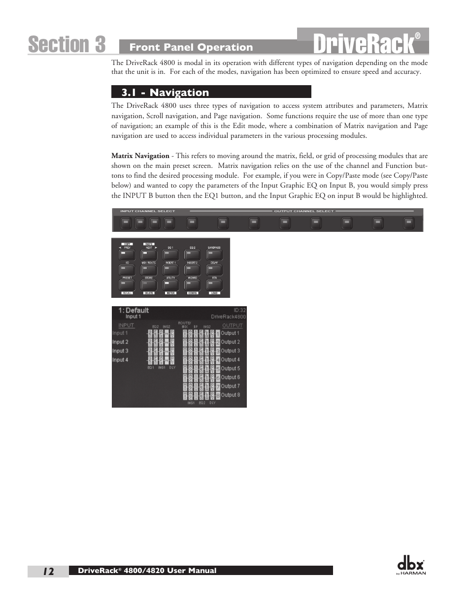 Driverack | dbx DriveRack 4820 User Manual | Page 22 / 96