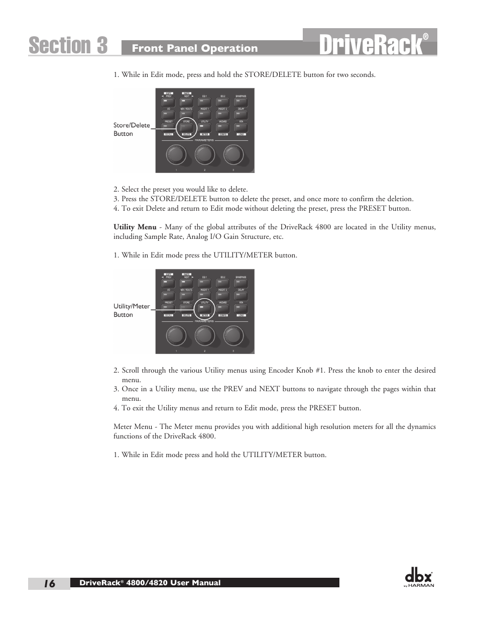 Driverack | dbx DriveRack 4820 User Manual | Page 26 / 96