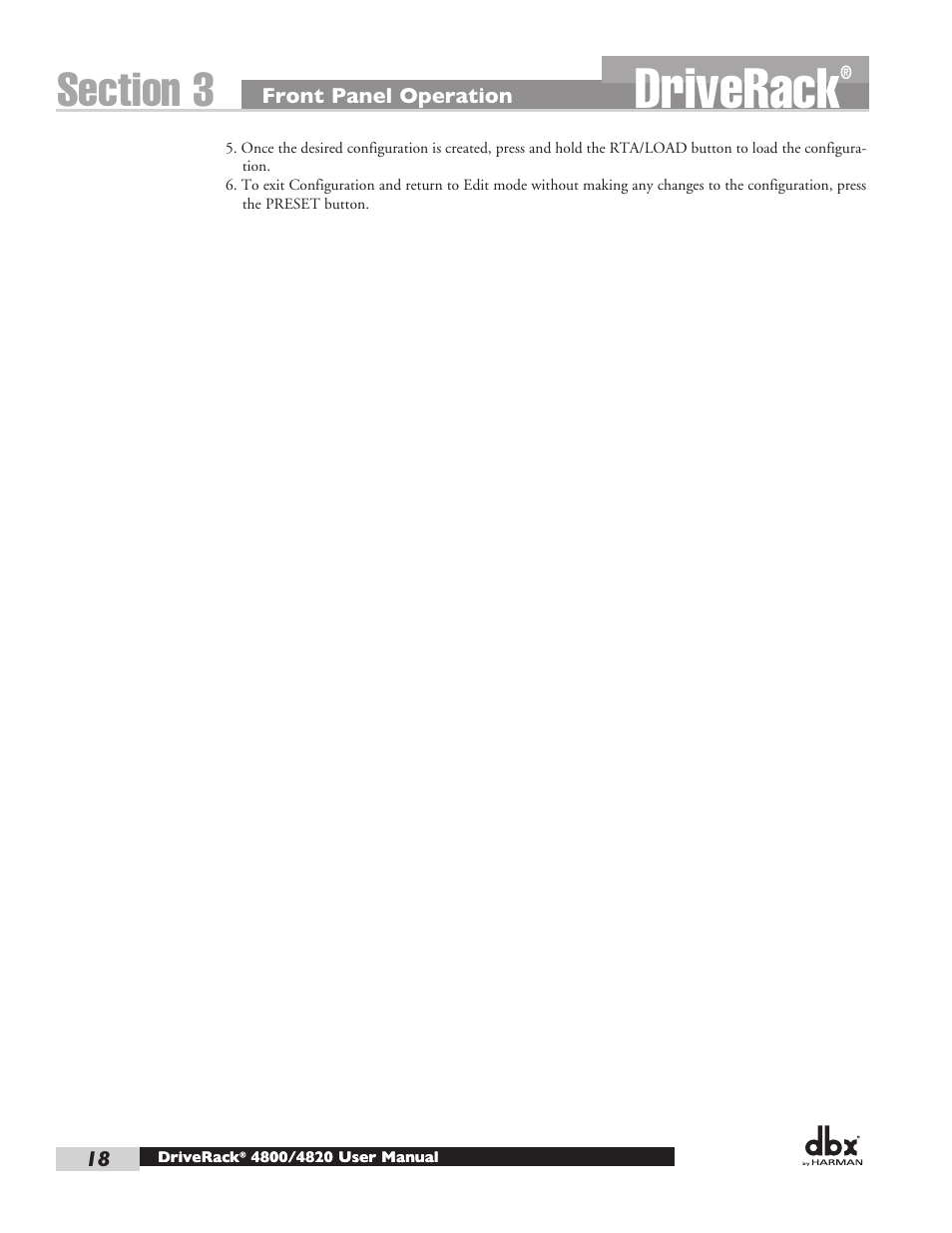 Driverack | dbx DriveRack 4820 User Manual | Page 28 / 96