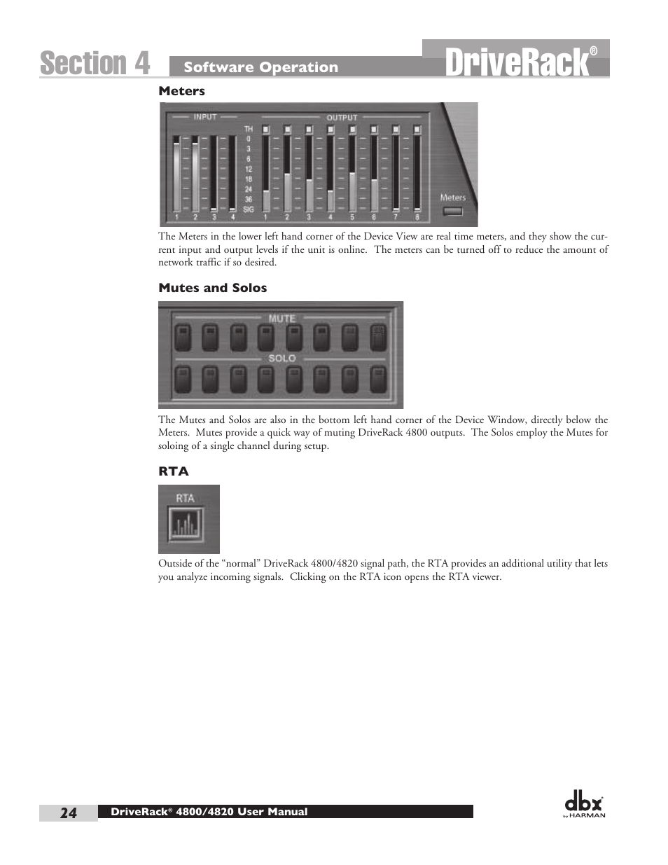 Driverack | dbx DriveRack 4820 User Manual | Page 34 / 96