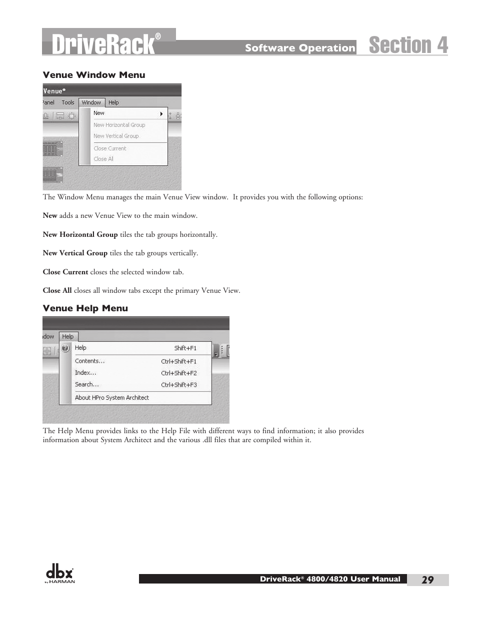Driverack | dbx DriveRack 4820 User Manual | Page 39 / 96