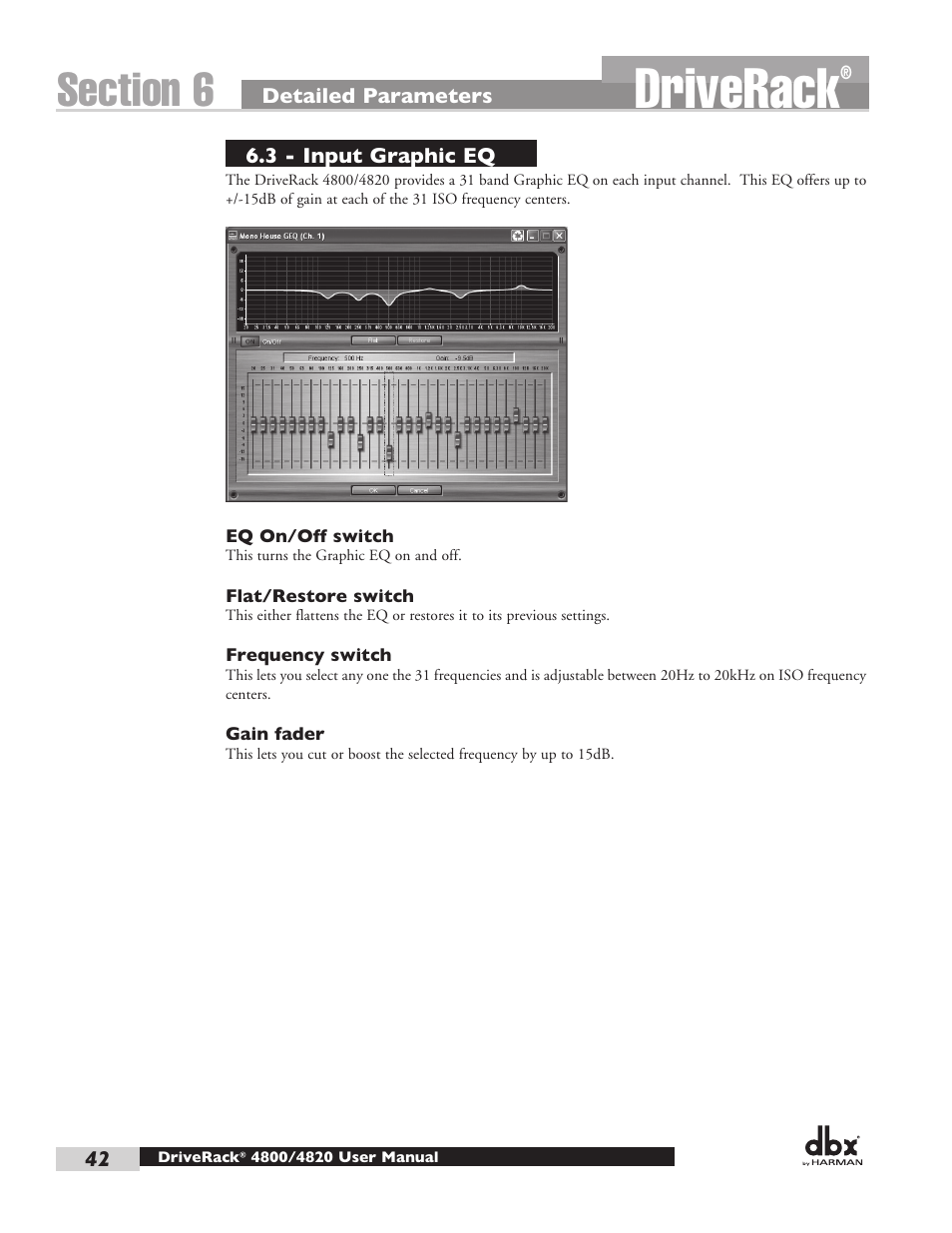 Driverack | dbx DriveRack 4820 User Manual | Page 52 / 96