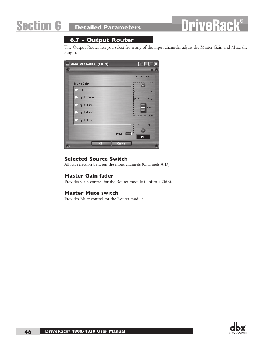 Driverack | dbx DriveRack 4820 User Manual | Page 56 / 96