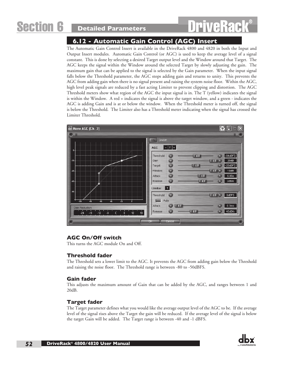 Driverack | dbx DriveRack 4820 User Manual | Page 62 / 96