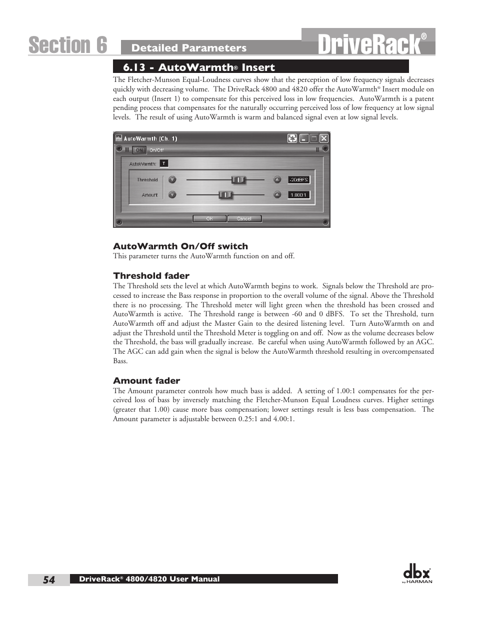 Driverack | dbx DriveRack 4820 User Manual | Page 64 / 96