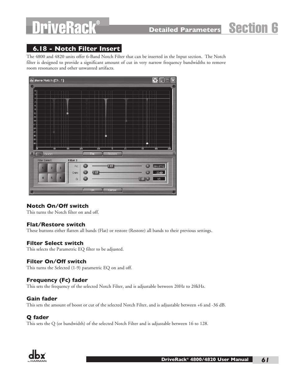 Driverack | dbx DriveRack 4820 User Manual | Page 71 / 96