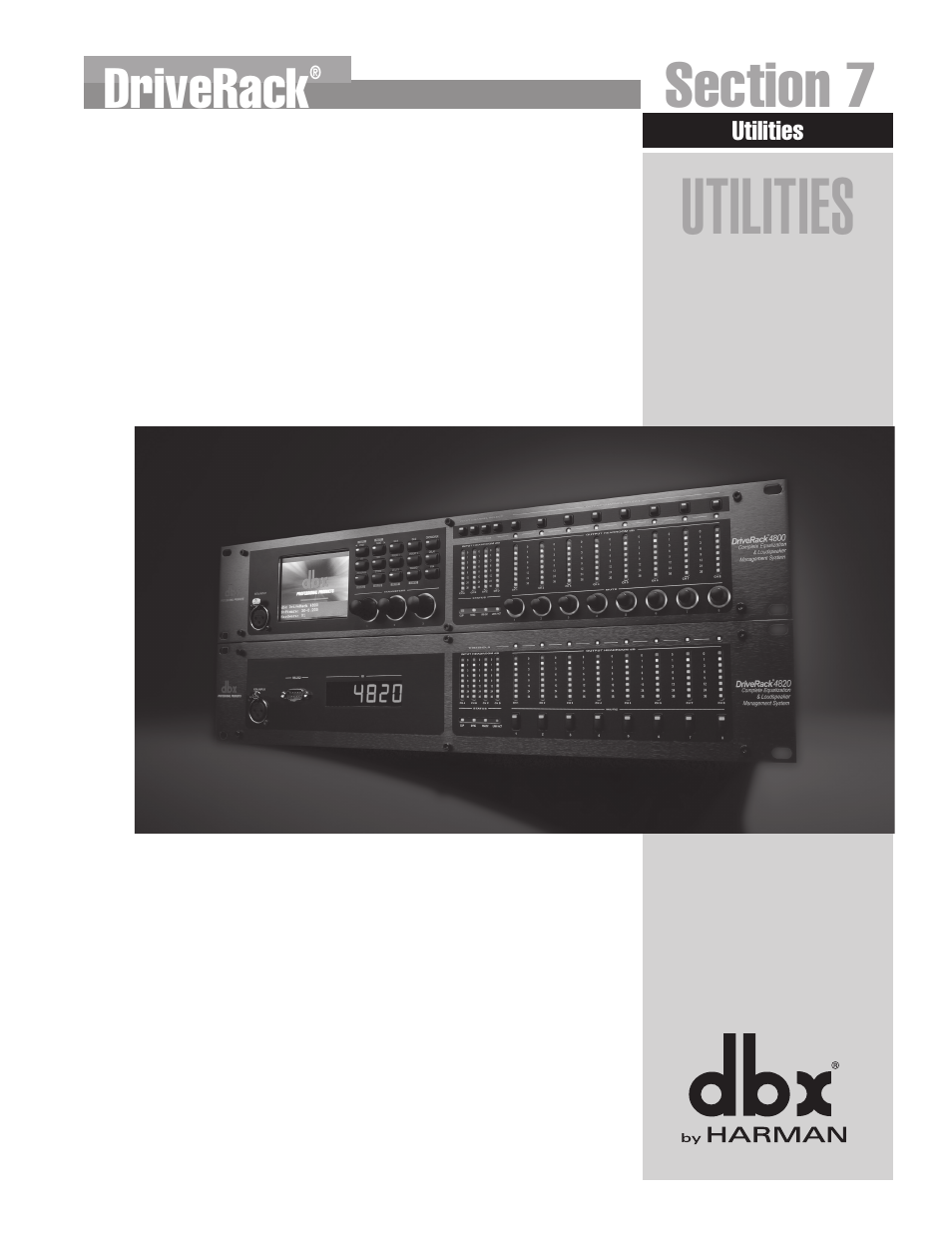 Utilities, Driverack | dbx DriveRack 4820 User Manual | Page 73 / 96