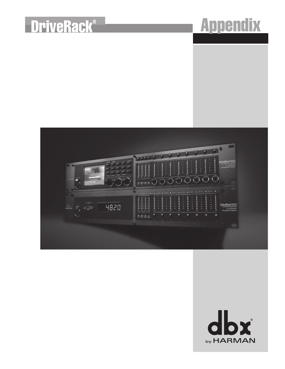 Appendix, Driverack | dbx DriveRack 4820 User Manual | Page 77 / 96