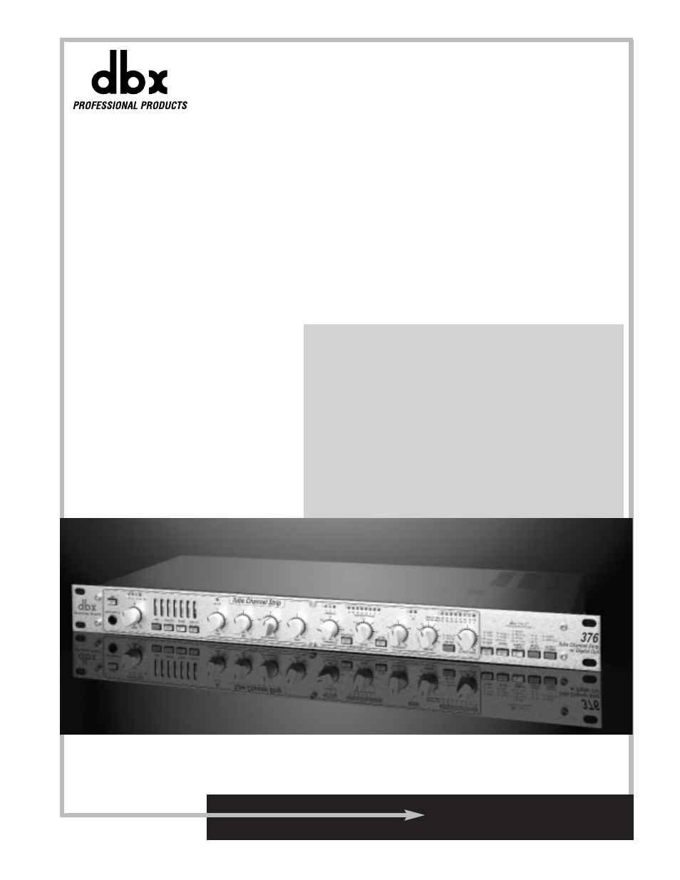 dbx 376 User Manual | 37 pages