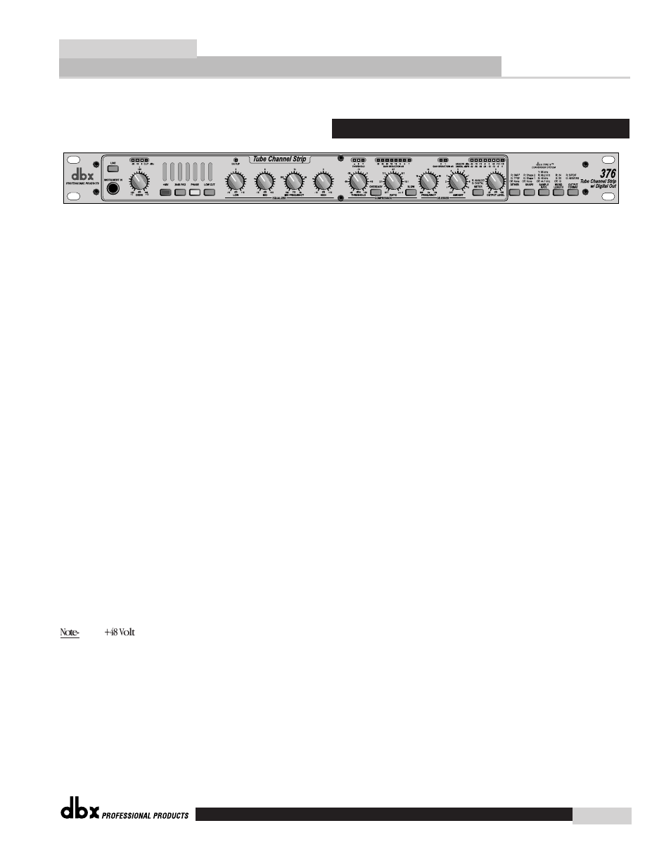 dbx 376 User Manual | Page 11 / 37