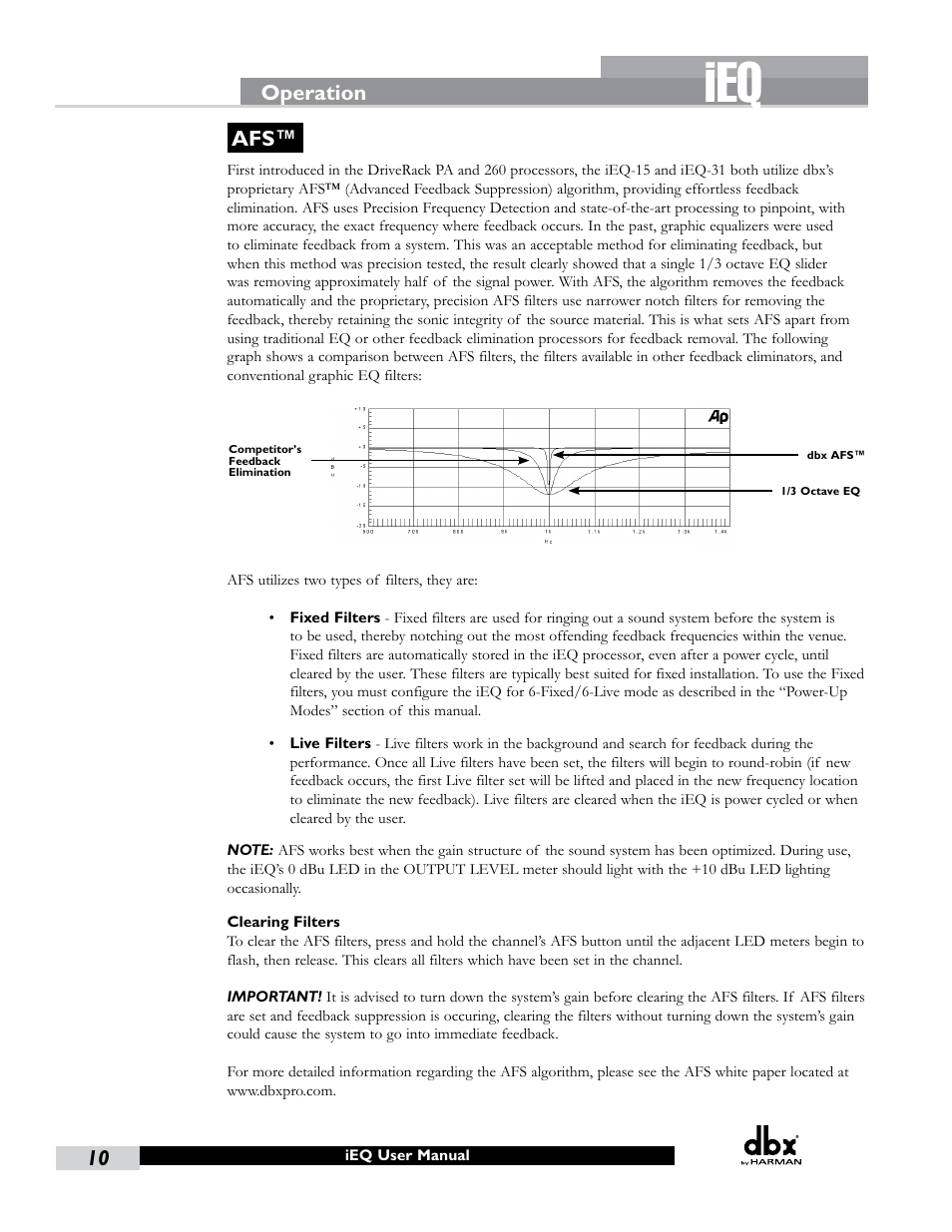 Operation | dbx iEQ15 User Manual | Page 14 / 20