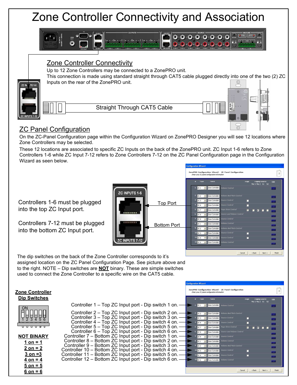dbx ZC controller connectivity and association User Manual | 1 page