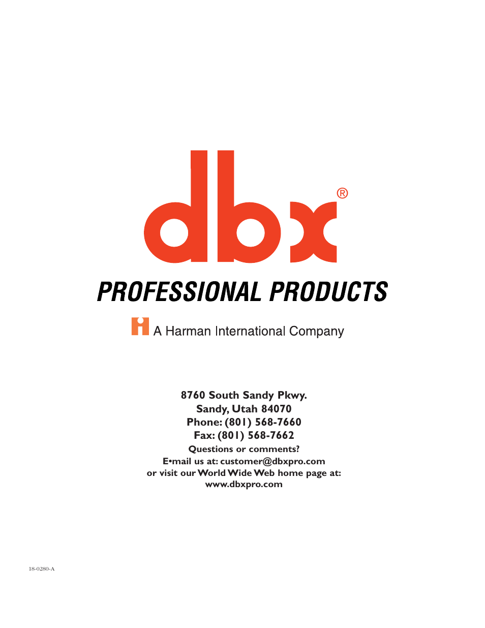 dbx 162SL User Manual | Page 31 / 31
