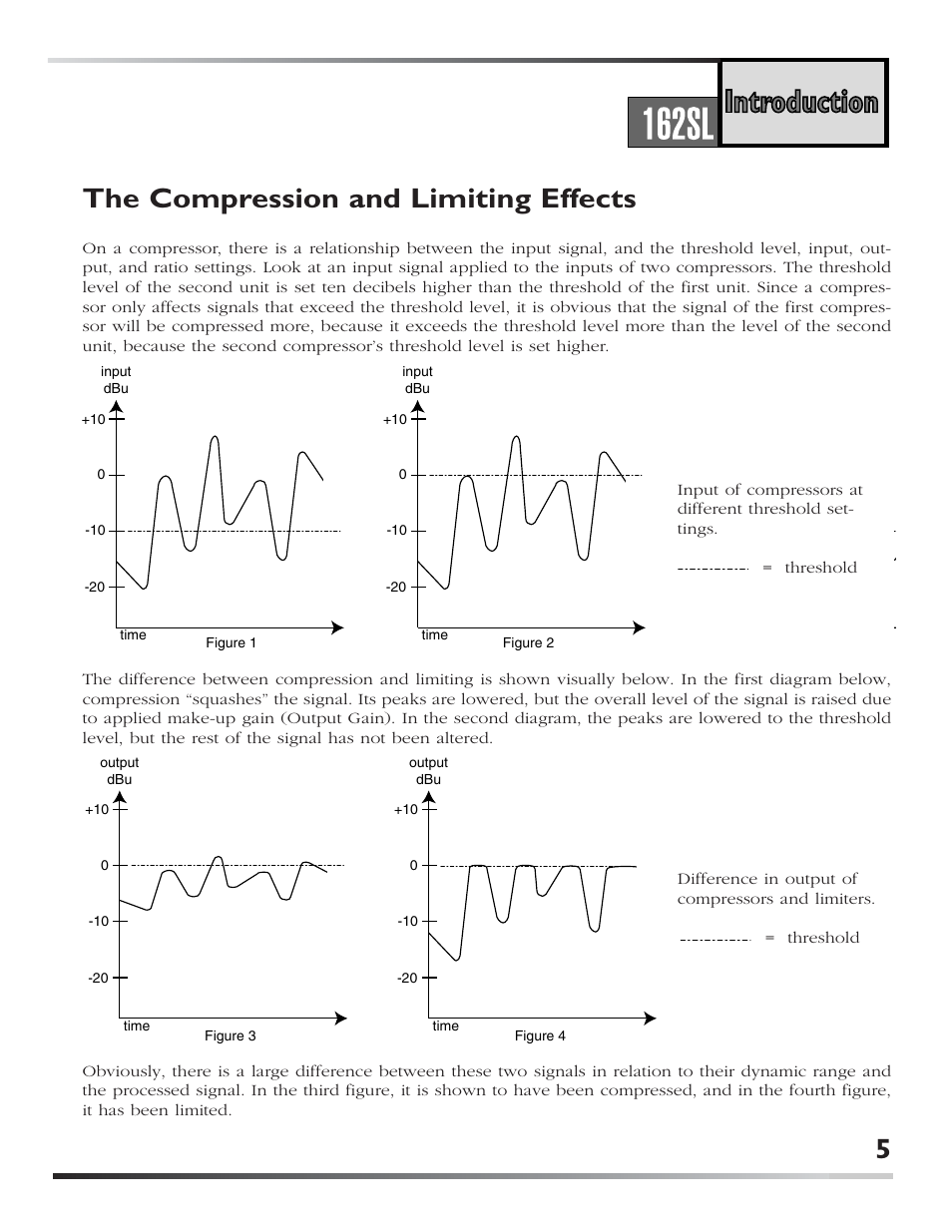 The compression and limiting effects | dbx 162SL User Manual | Page 7 / 31