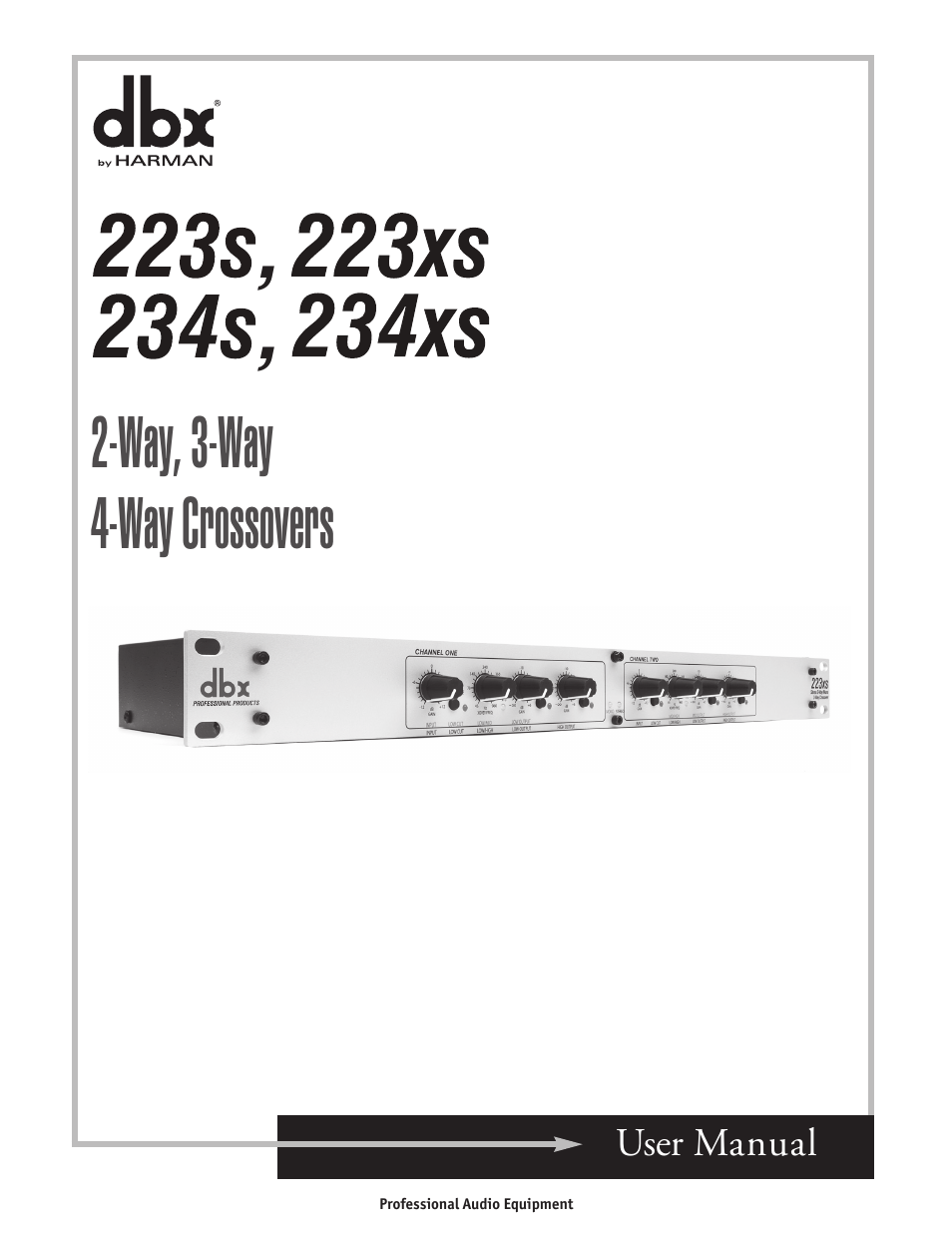 dbx 234s Crossover User Manual | 20 pages