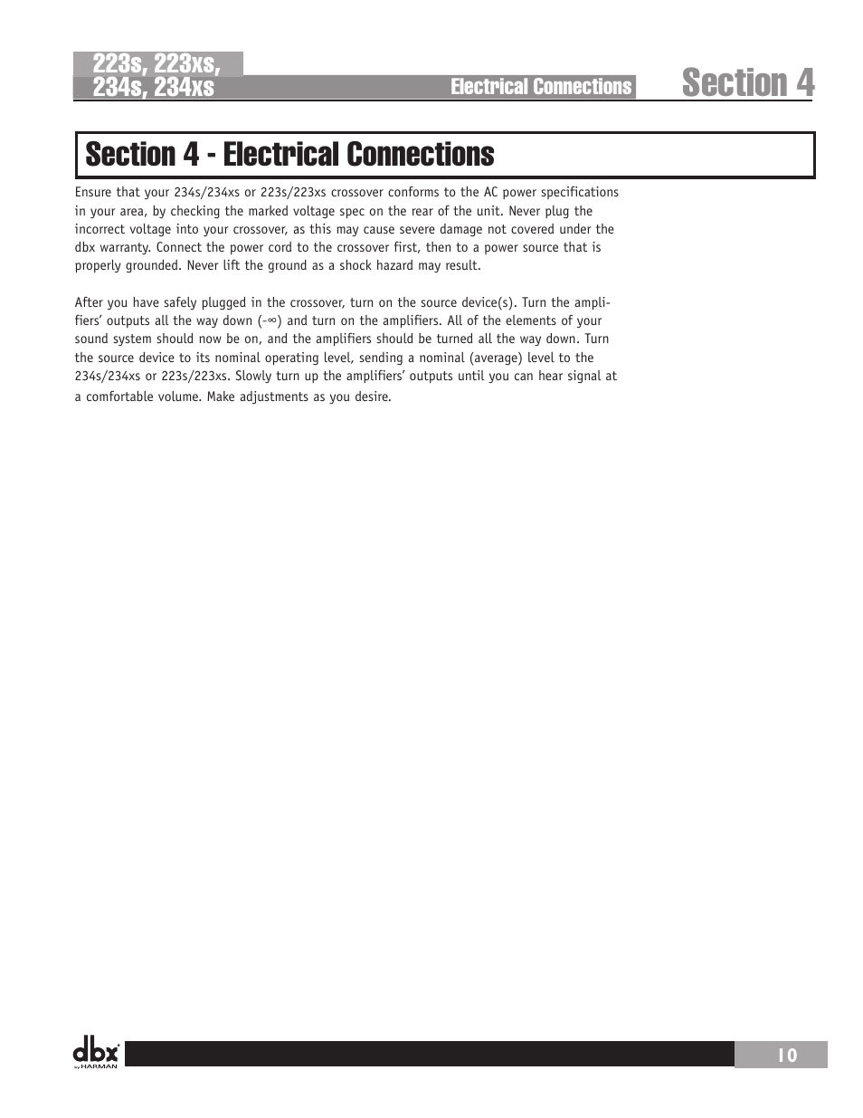 dbx 234s Crossover User Manual | Page 15 / 20