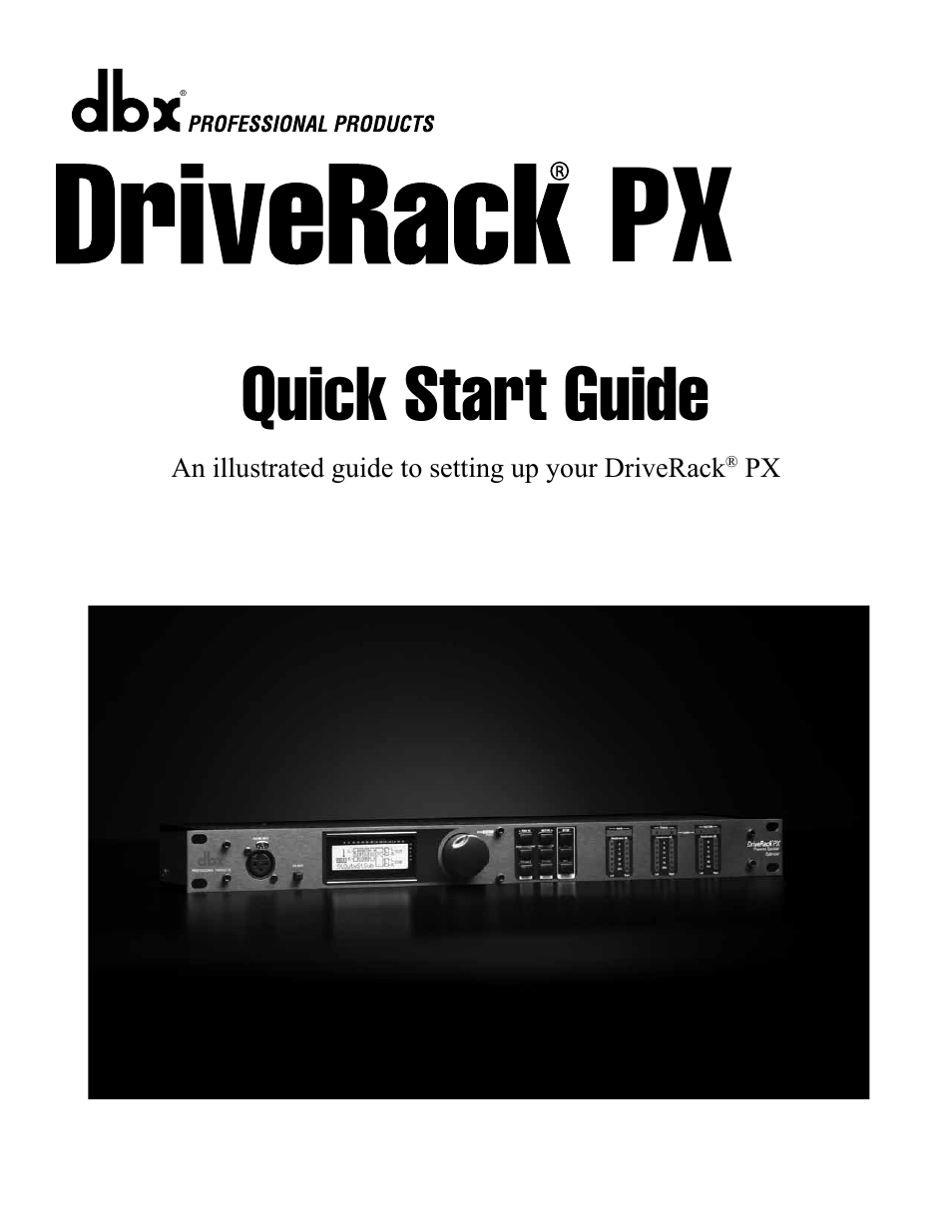 dbx DriveRack PX Quickstart Guide User Manual | 24 pages