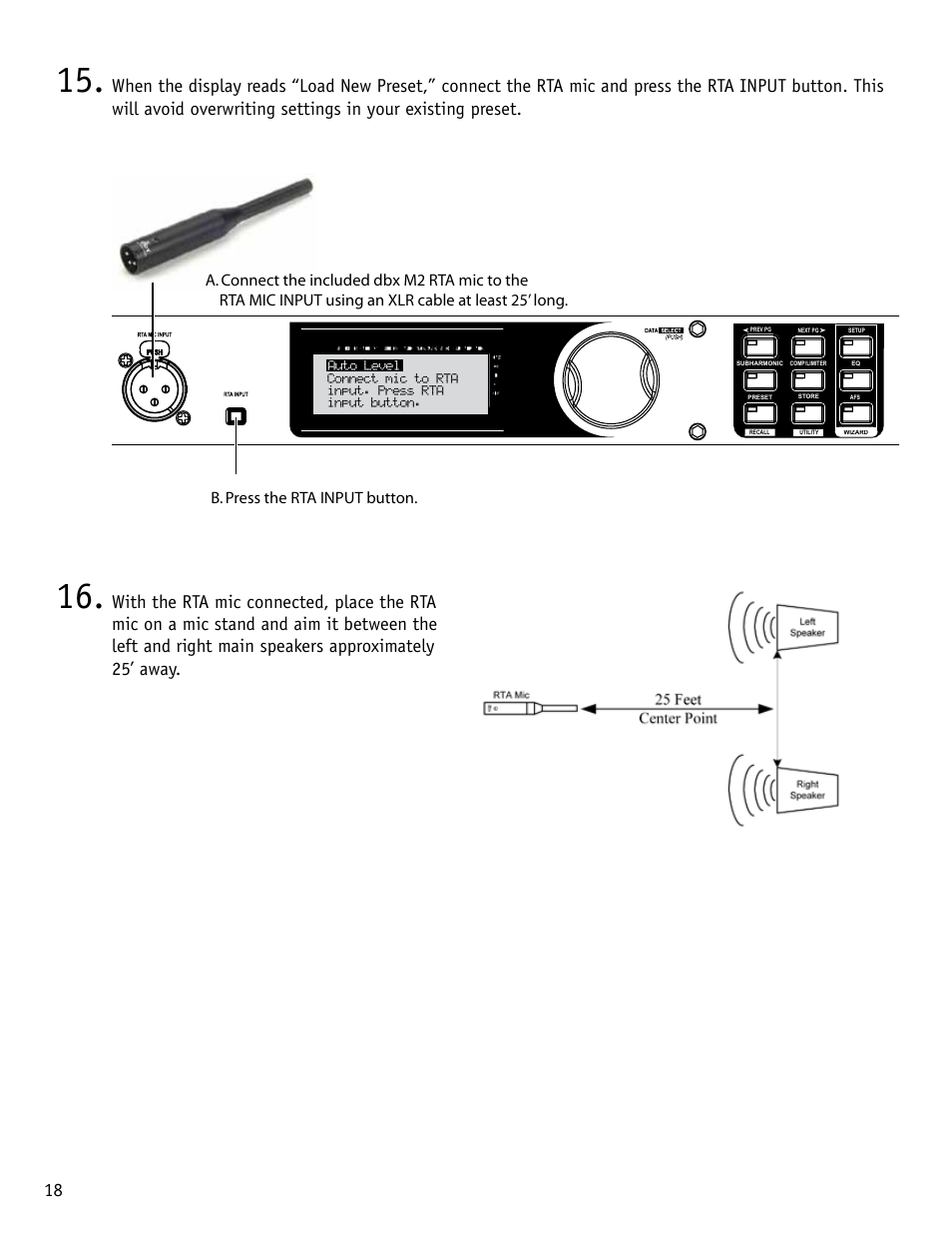 Driverack px | dbx DriveRack PX Quickstart Guide User Manual | Page 18 / 24