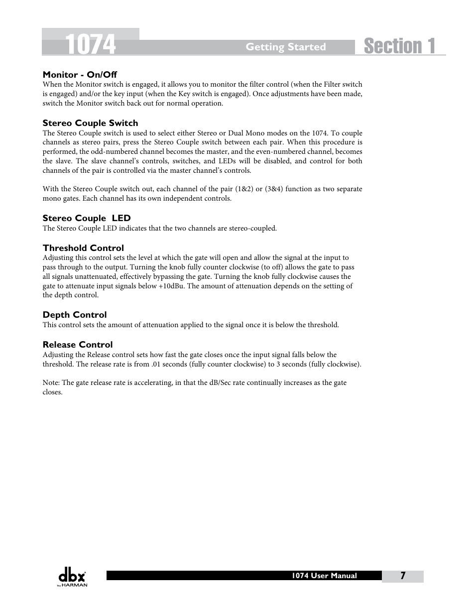 dbx 1074 User Manual | Page 11 / 16