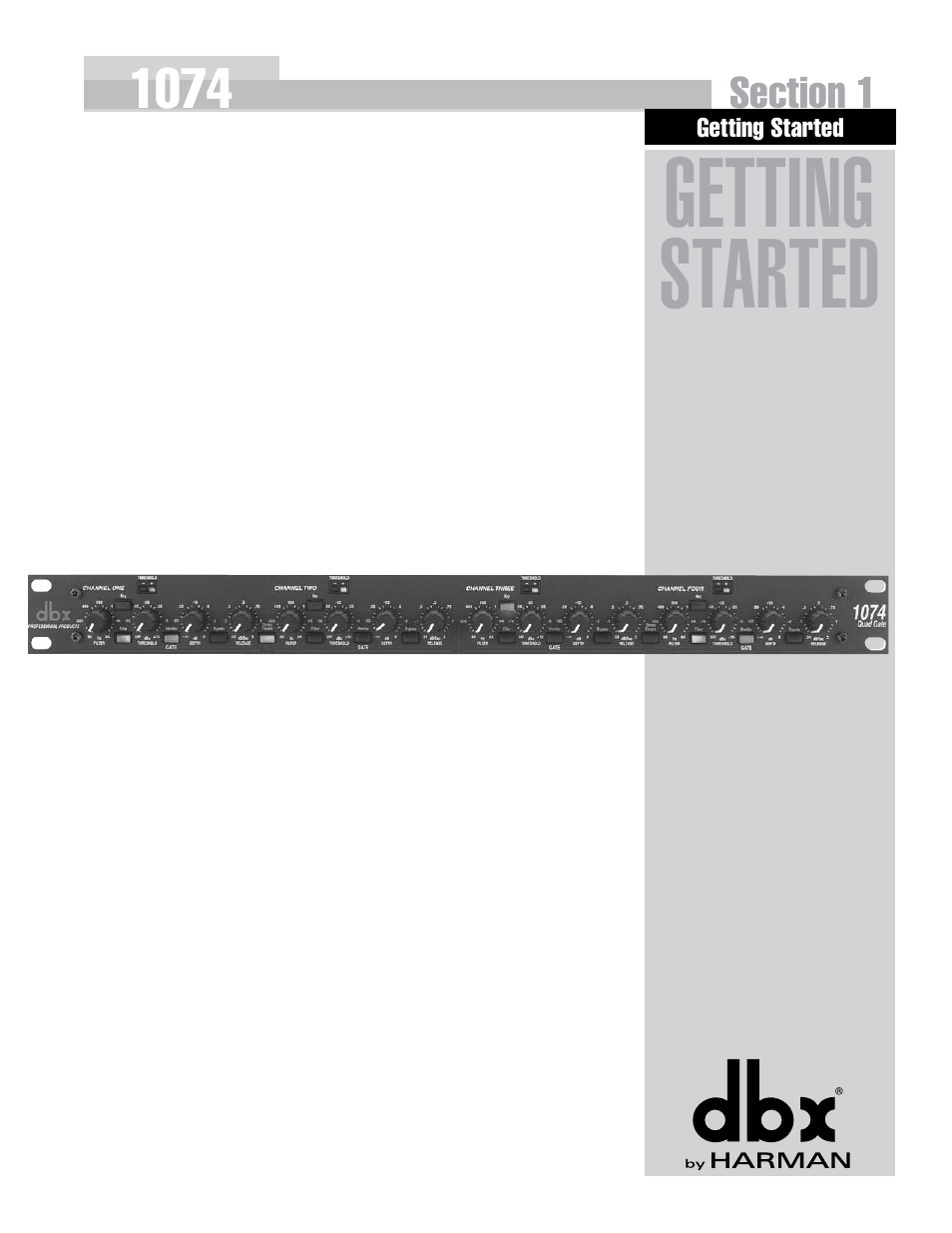 Getting started | dbx 1074 User Manual | Page 9 / 16