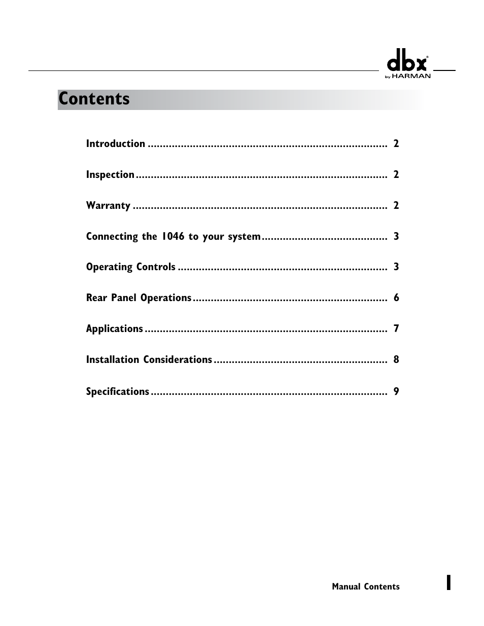 dbx 1046 User Manual | Page 5 / 16