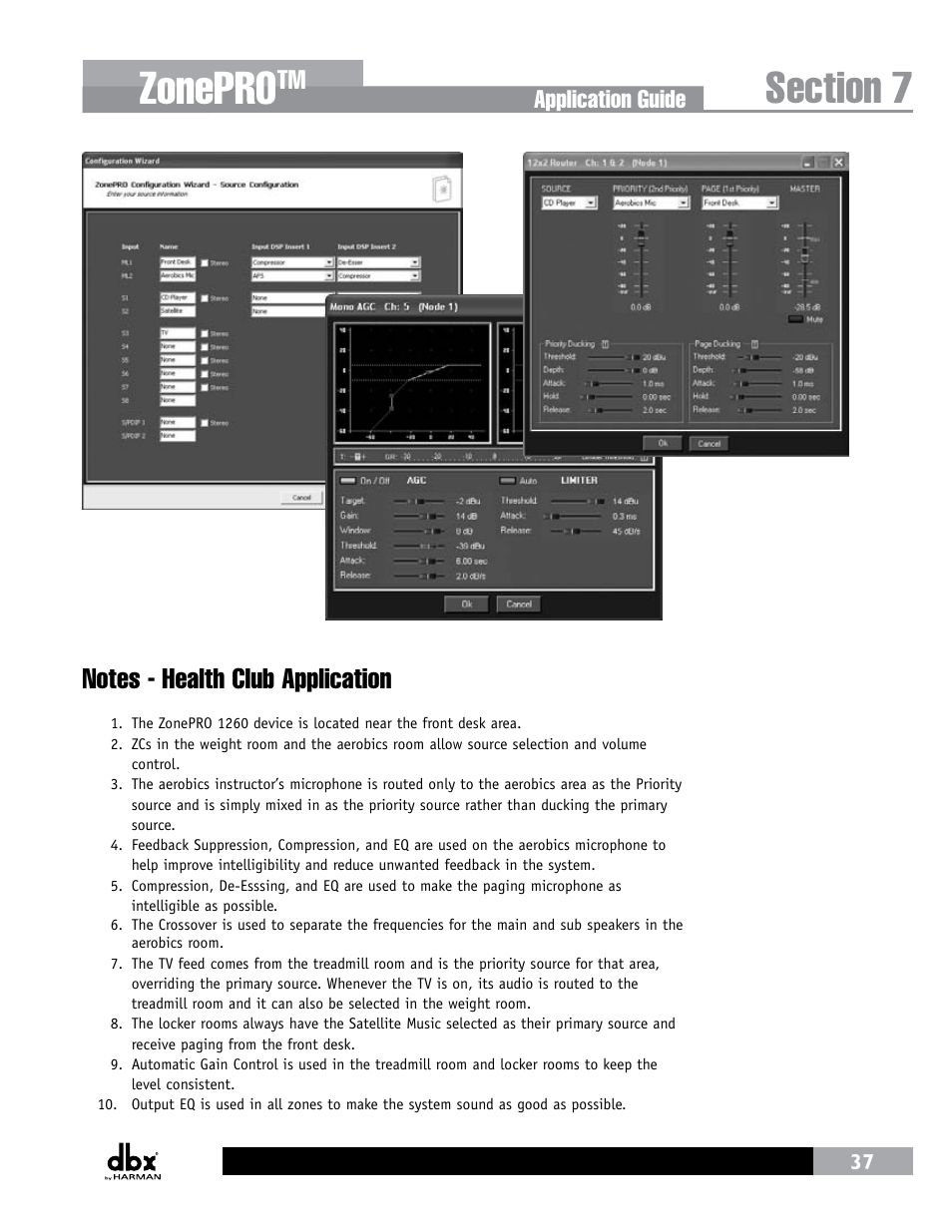 Zonepro, Application guide | dbx ZonePRO InstallGuide User Manual | Page 43 / 60