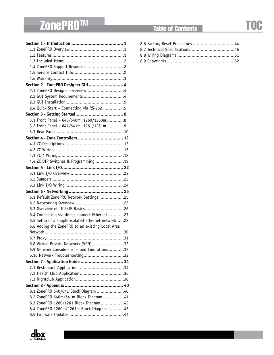 dbx ZonePRO InstallGuide User Manual | Page 5 / 60