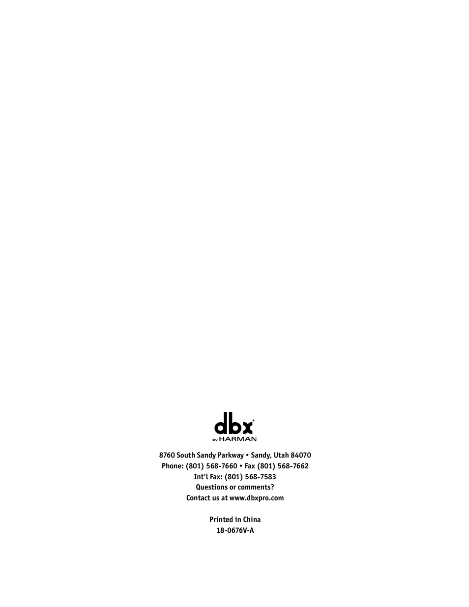 dbx ZonePRO InstallGuide User Manual | Page 60 / 60