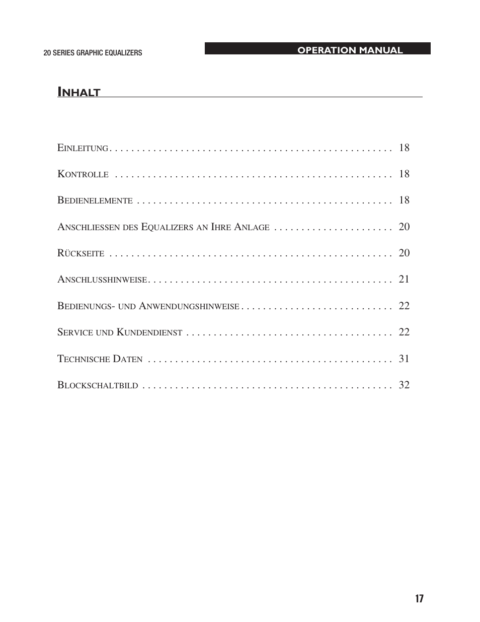 dbx 2031 Equalizer User Manual | Page 21 / 40