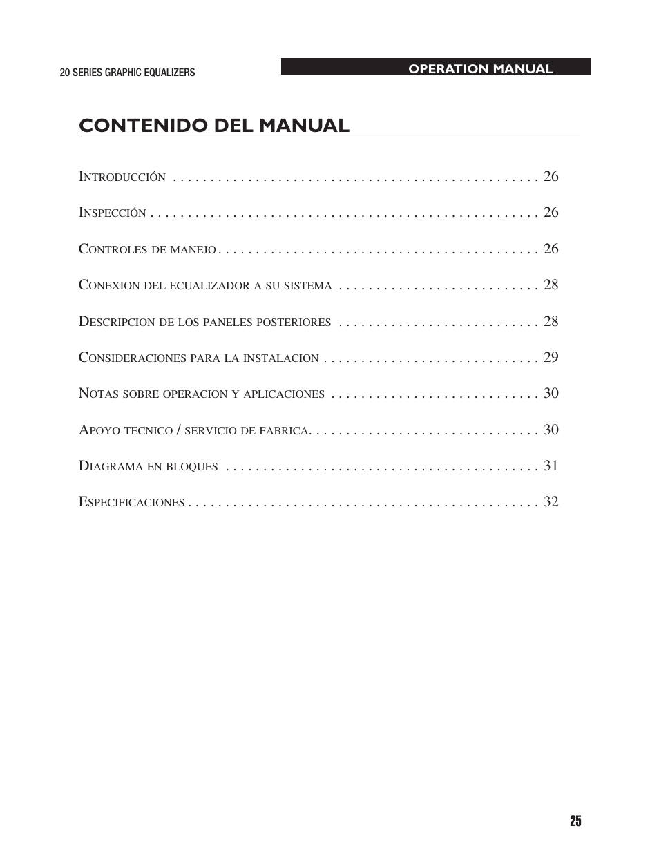 dbx 2031 Equalizer User Manual | Page 29 / 40