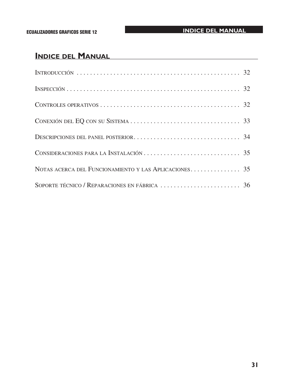 dbx 1231 Equalizer User Manual | Page 35 / 44