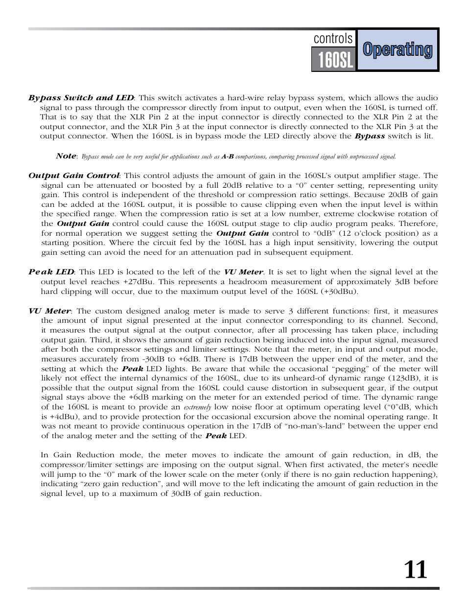 Series, 160s, 160sl | dbx 160SL User Manual | Page 15 / 32
