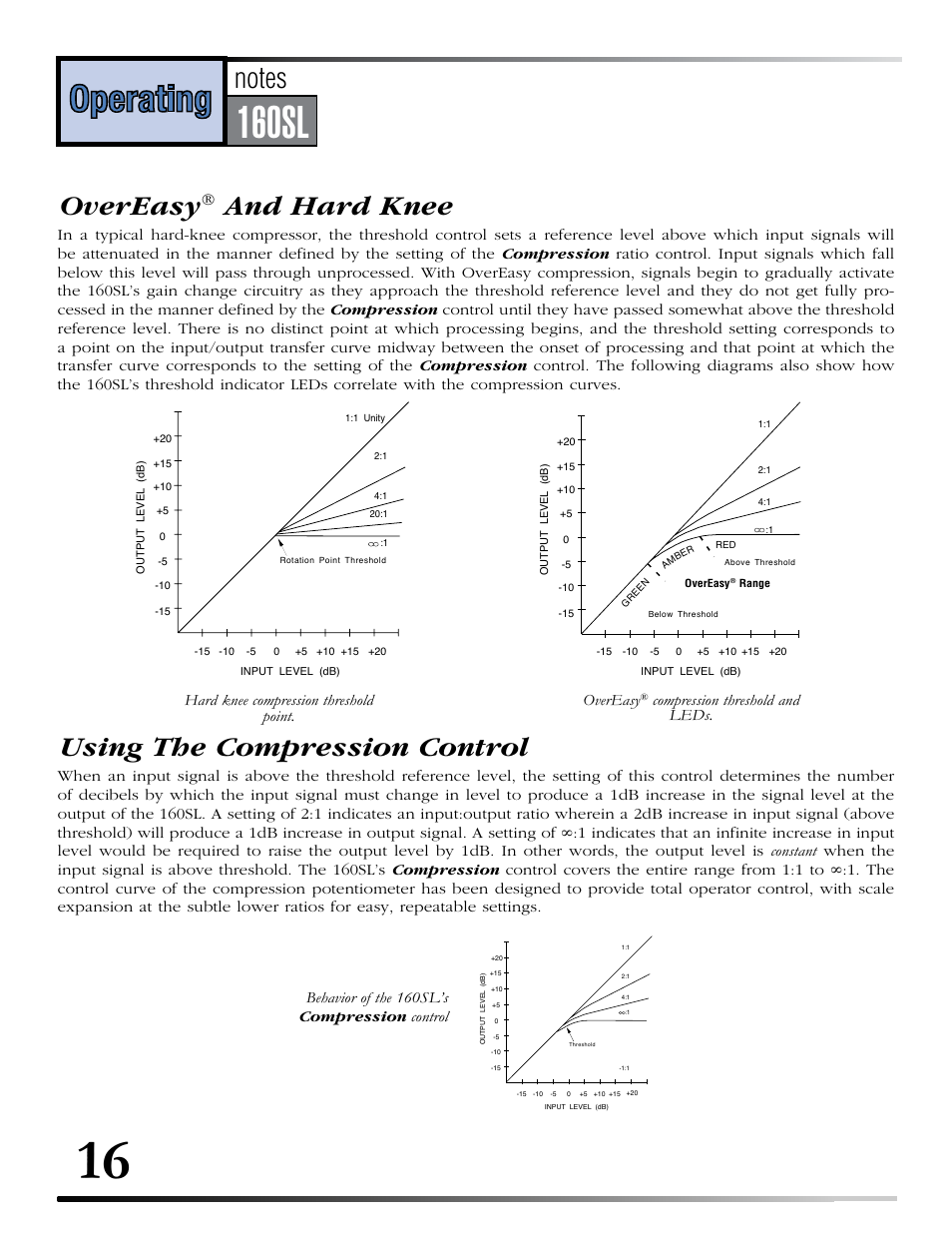 Series, 160s, 160sl | Operations, Technical, Manual, Connection, Connection installation installation, Introduction | dbx 160SL User Manual | Page 20 / 32