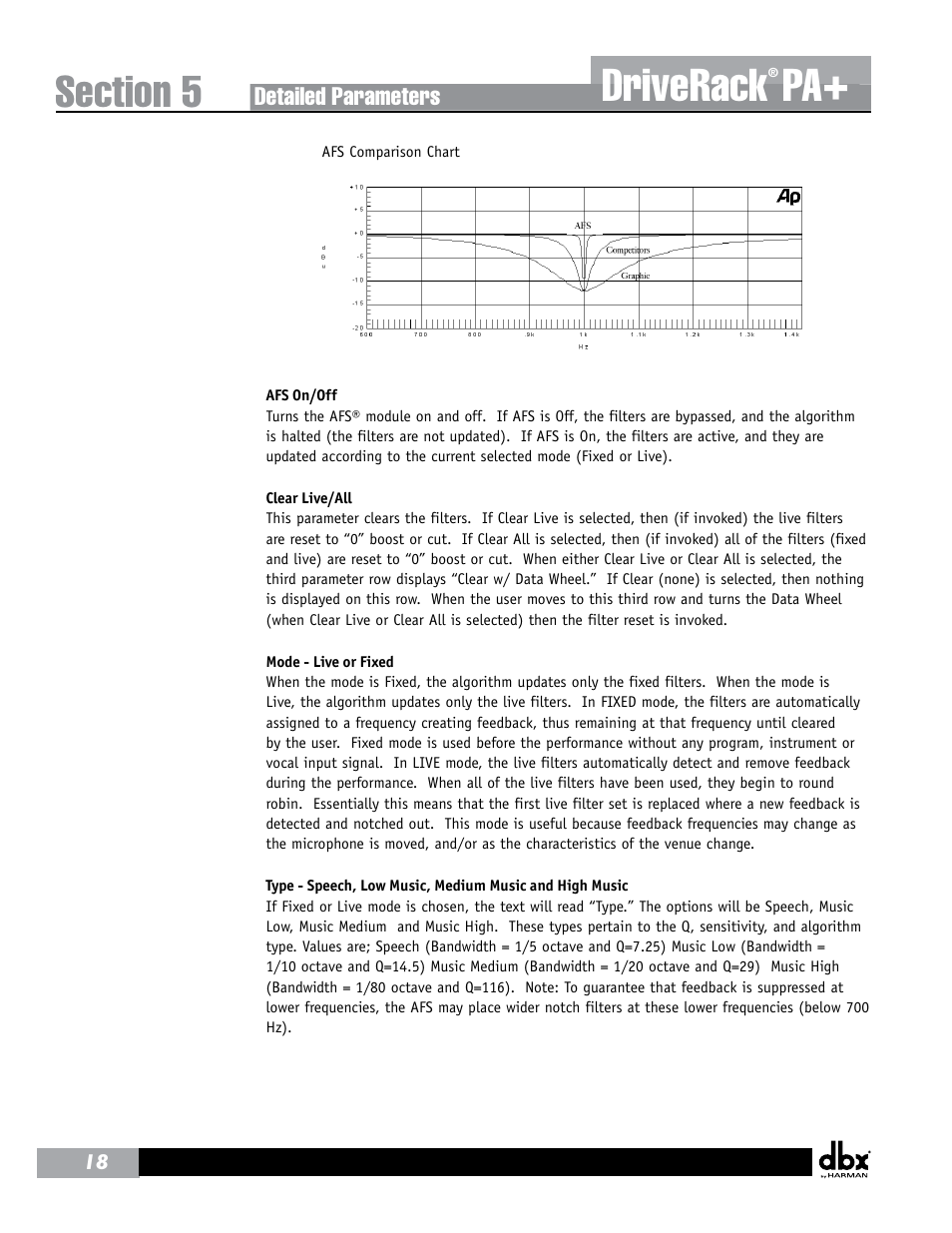 Driverack | dbx DriveRack PA+ User Manual | Page 22 / 40