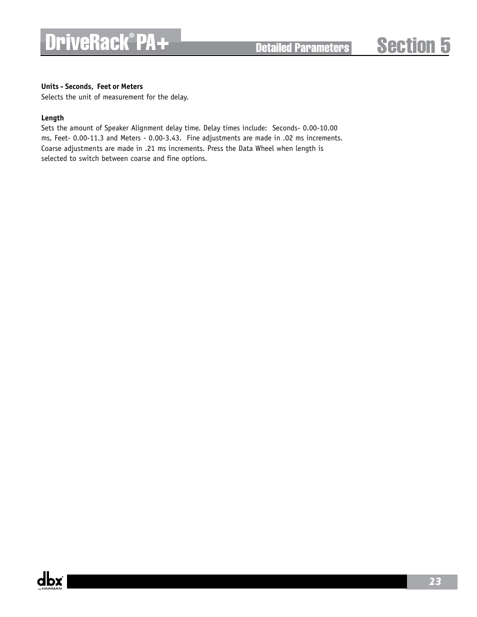 Driverack | dbx DriveRack PA+ User Manual | Page 27 / 40