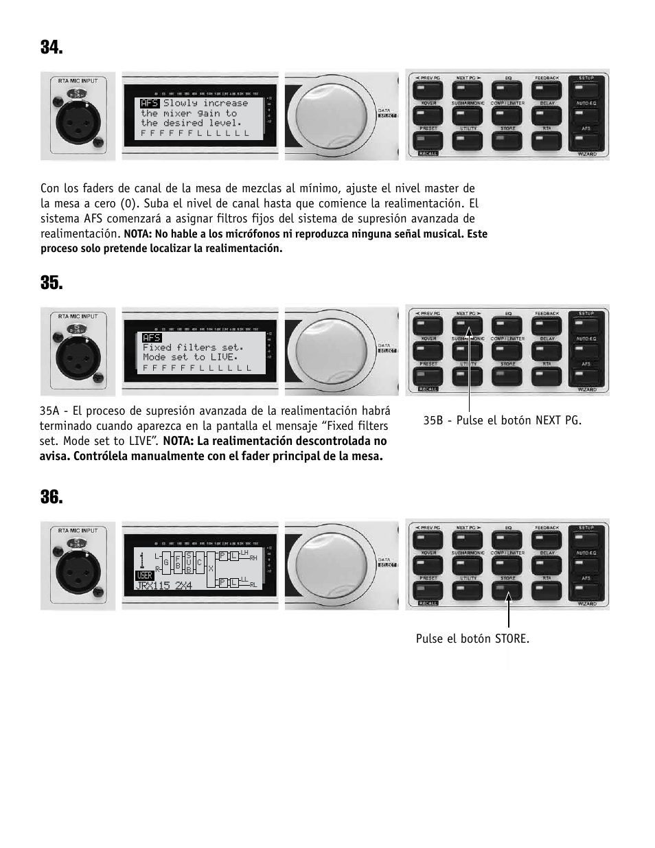 dbx DriveRack PA+ Quickstart Guide User Manual | Page 12 / 16