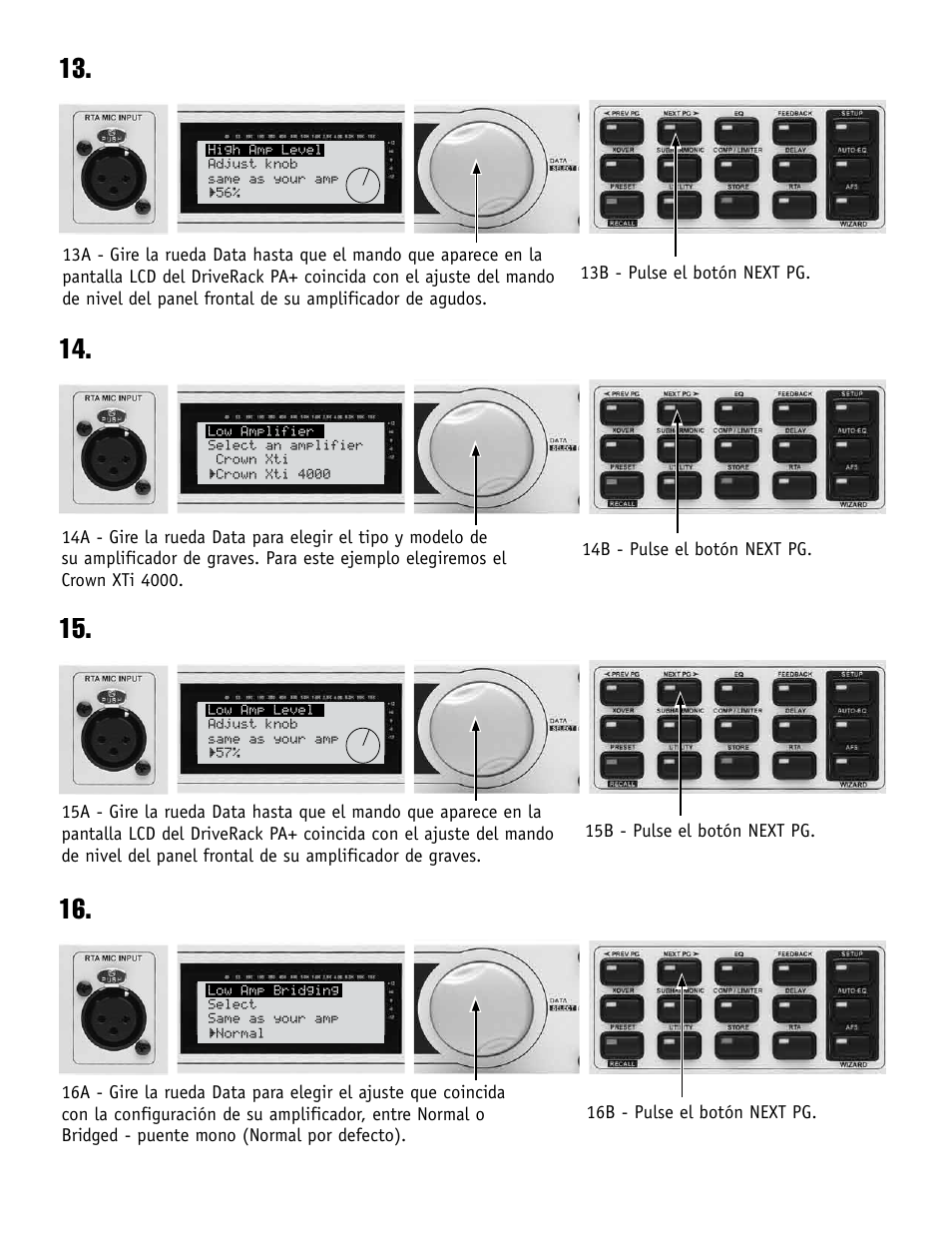dbx DriveRack PA+ Quickstart Guide User Manual | Page 6 / 16