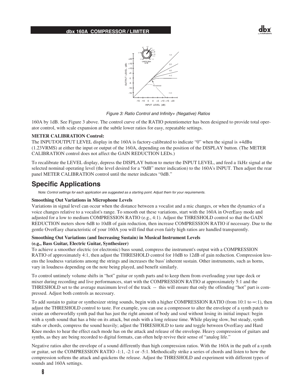 Specific applications | dbx 160A User Manual | Page 10 / 20