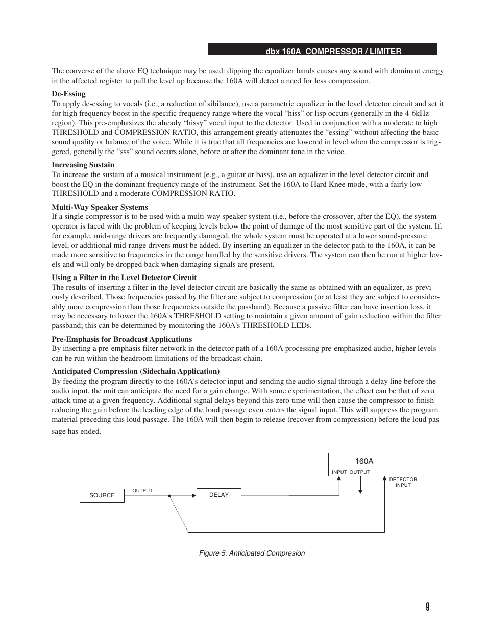 dbx 160A User Manual | Page 13 / 20