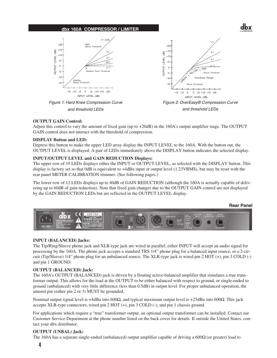 1 6 0 a | dbx 160A User Manual | Page 8 / 20