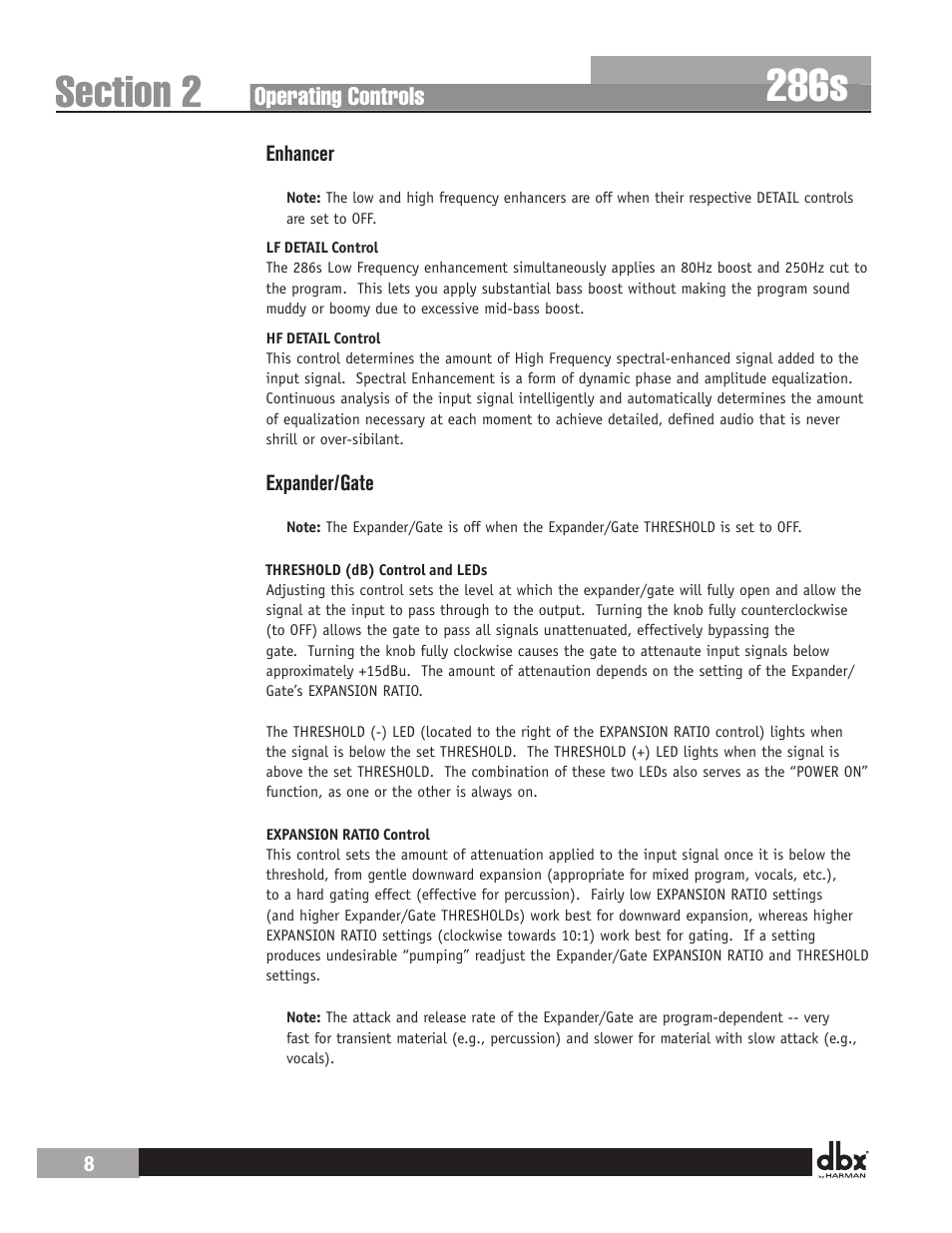286s | dbx 286s User Manual | Page 12 / 28