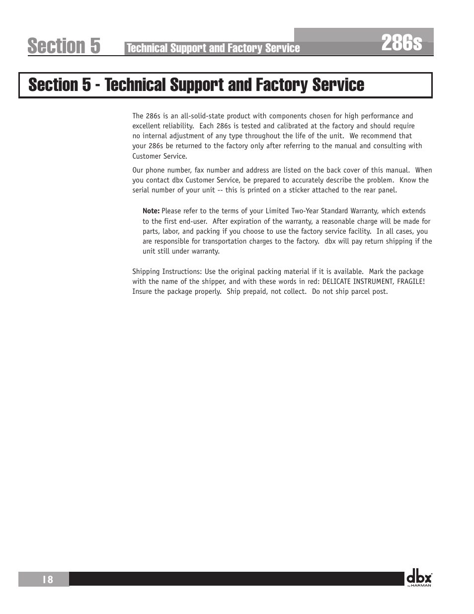 286s | dbx 286s User Manual | Page 22 / 28