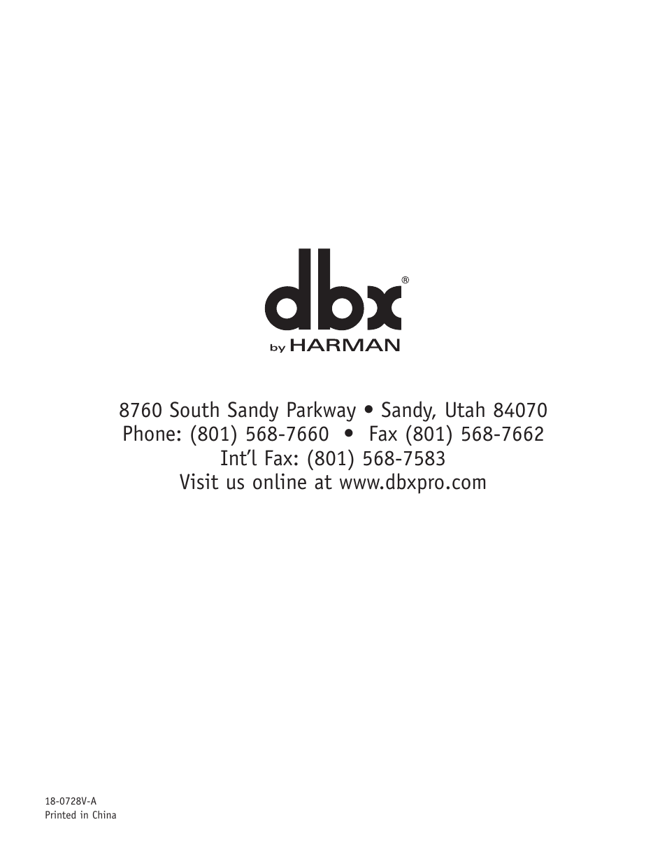 dbx 286s User Manual | Page 28 / 28