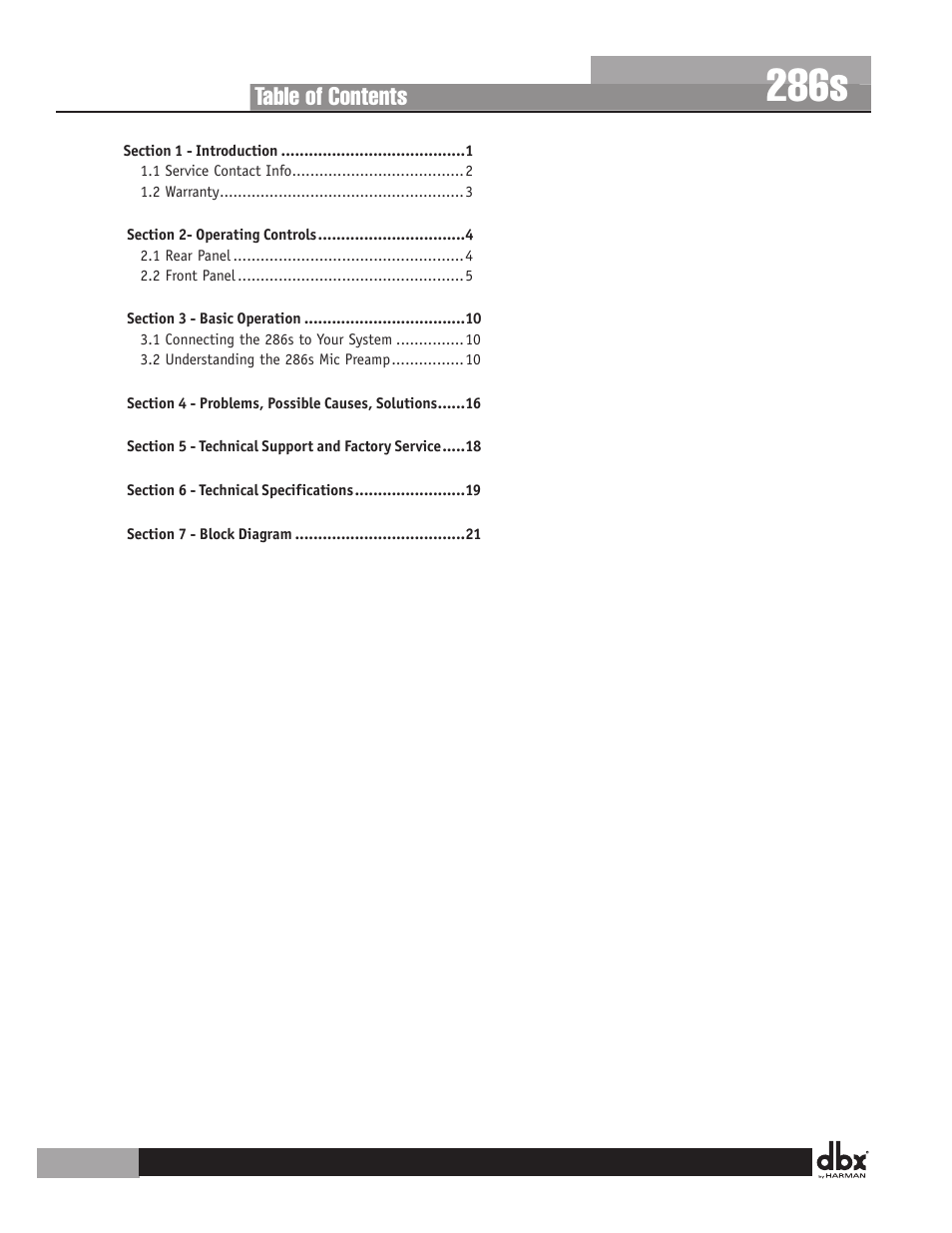 dbx 286s User Manual | Page 4 / 28
