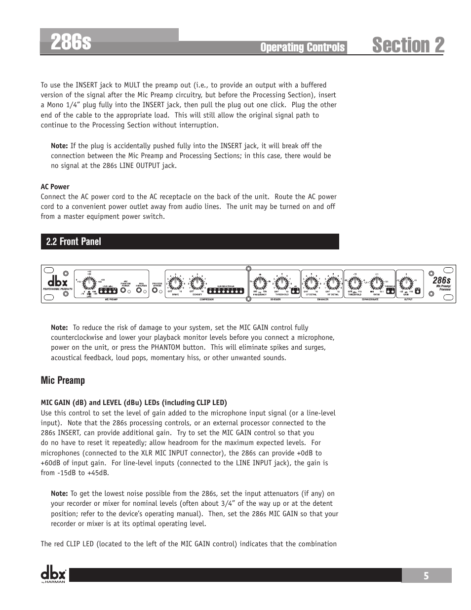 286s | dbx 286s User Manual | Page 9 / 28