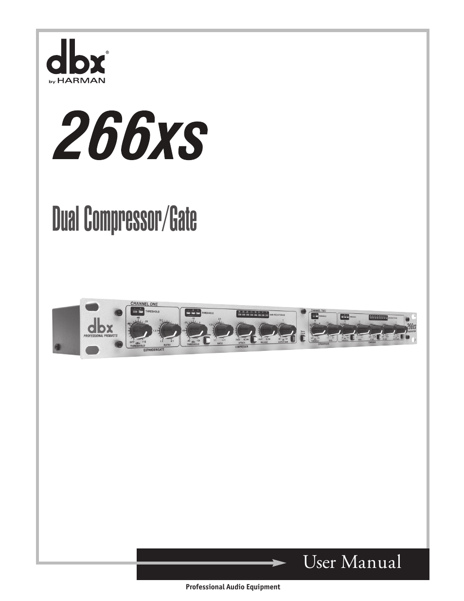 dbx 266xs User Manual | 16 pages