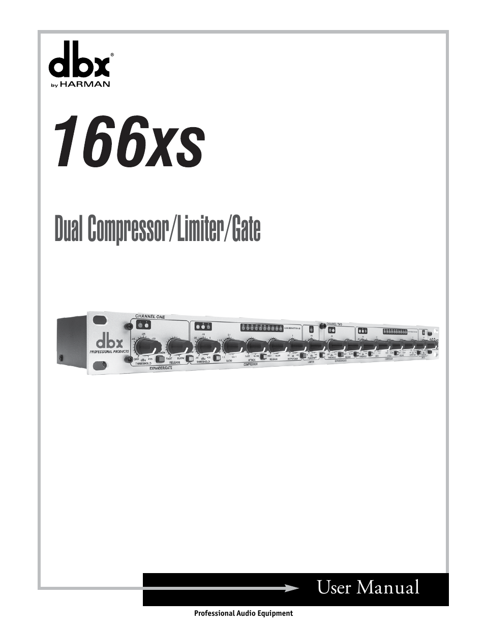 dbx 166xs User Manual | 28 pages
