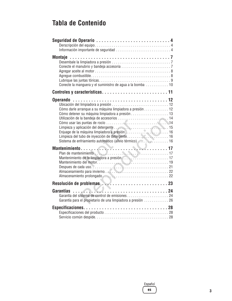 Not for reproduction | Brute 2800 PSI Pressure Washer User Manual | Page 31 / 56